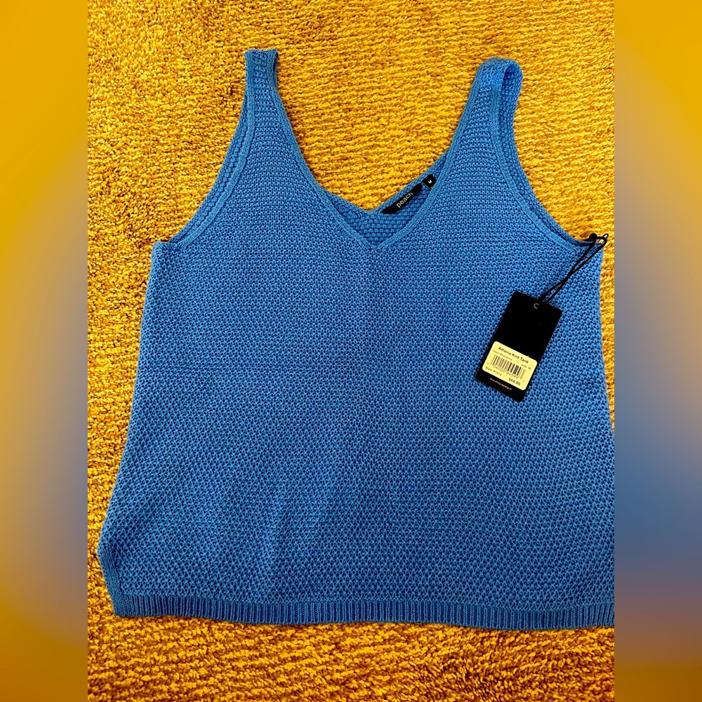 NWT Peach blue sweater tank size M